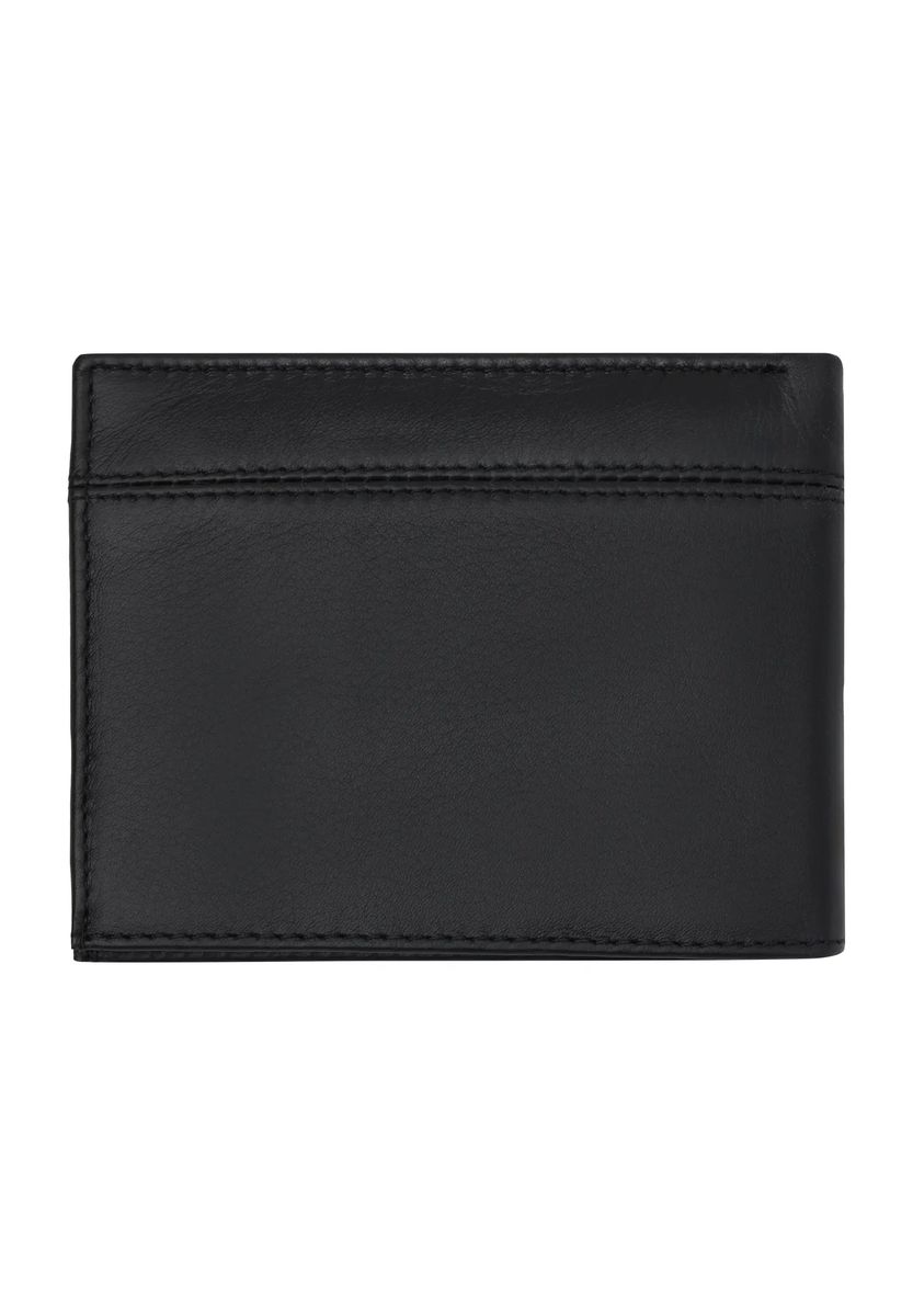 Klassische Brieftasche aus genarbtem Leder
