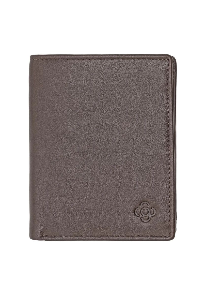 Klassische Leder-Brieftasche mit Sichtfach
