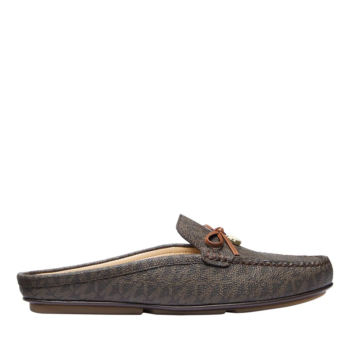 Mokassin-Mules mit Logo-Print