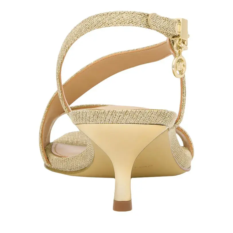 Jaida Kitten Heel Sandale Gold