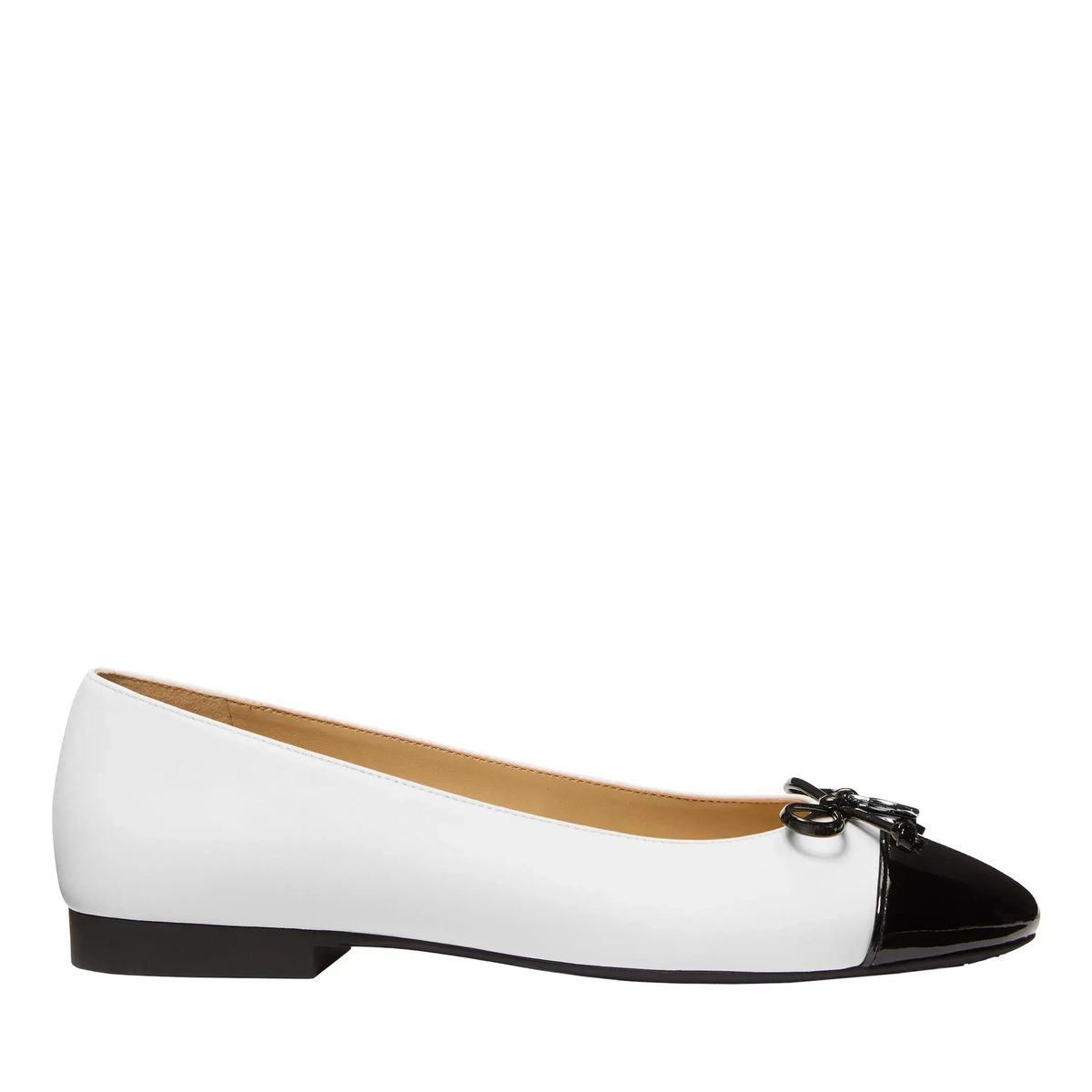 Zweifarbige Ballerinas aus Leder
