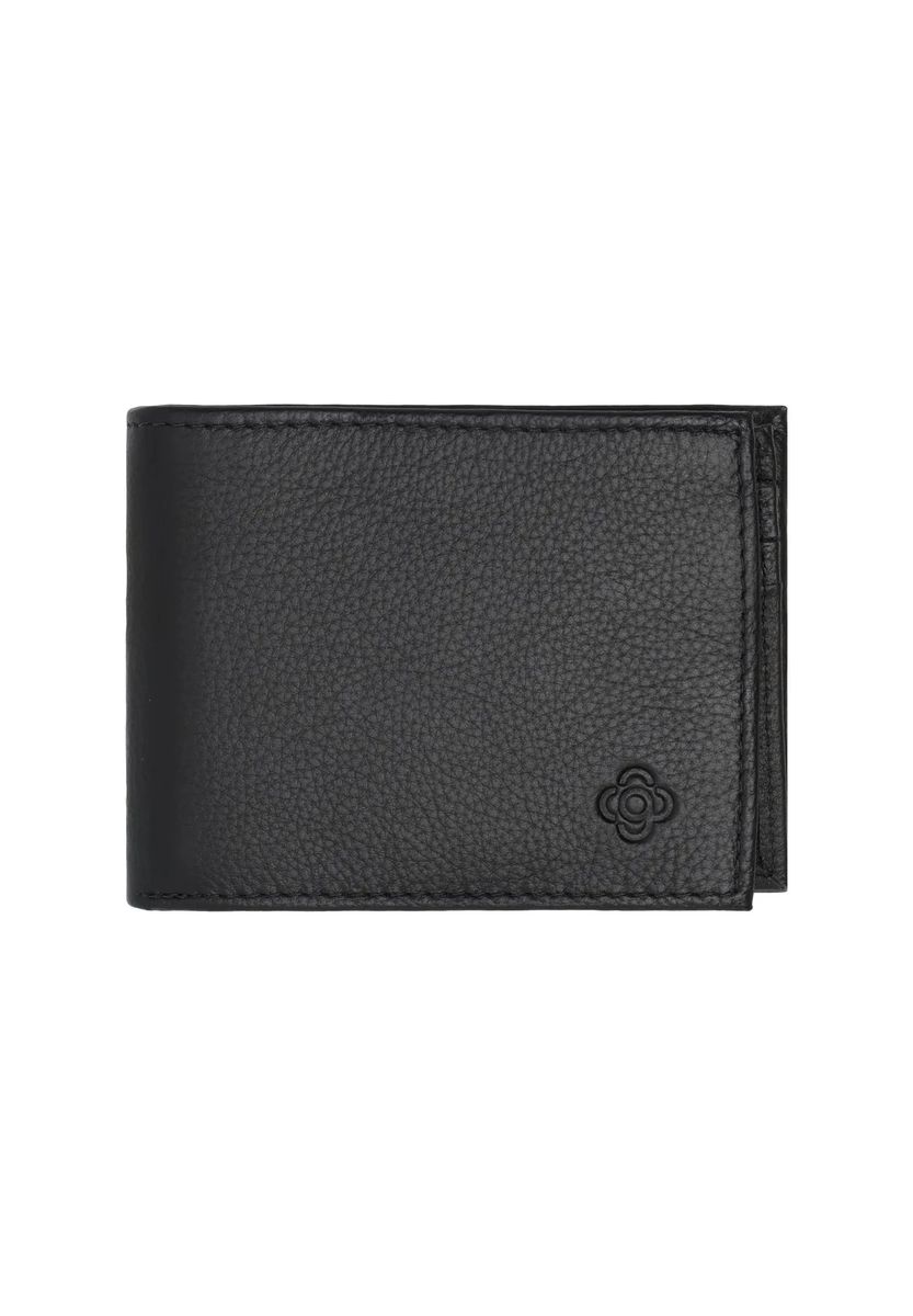 Klassische Brieftasche aus genarbtem Leder