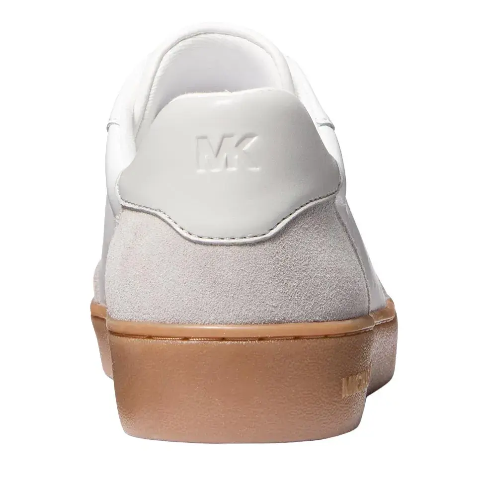 Perforierter weißer Leder-Sneaker