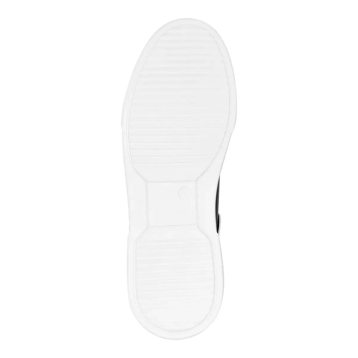 Schwarze Low-Top-Plateau-Sneakers aus Leder
