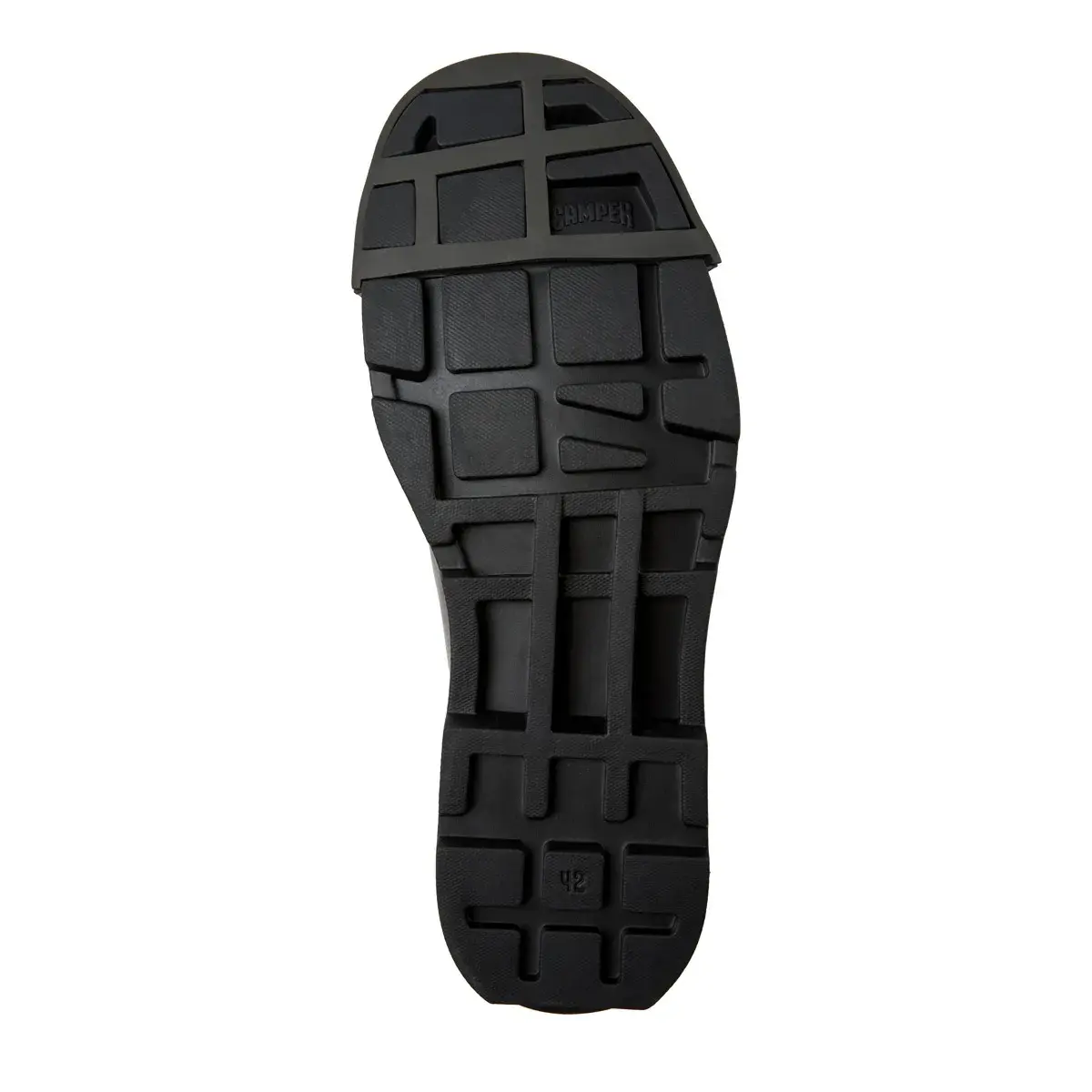 Schwarzer Derby-Schuh aus Leder mit Kappe