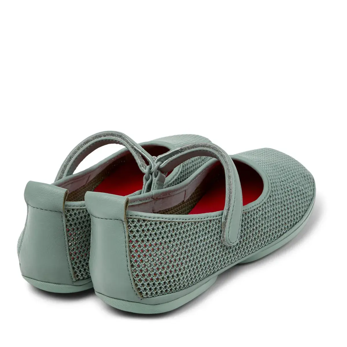 Mintgrüne Mesh Mary Jane Ballerinas