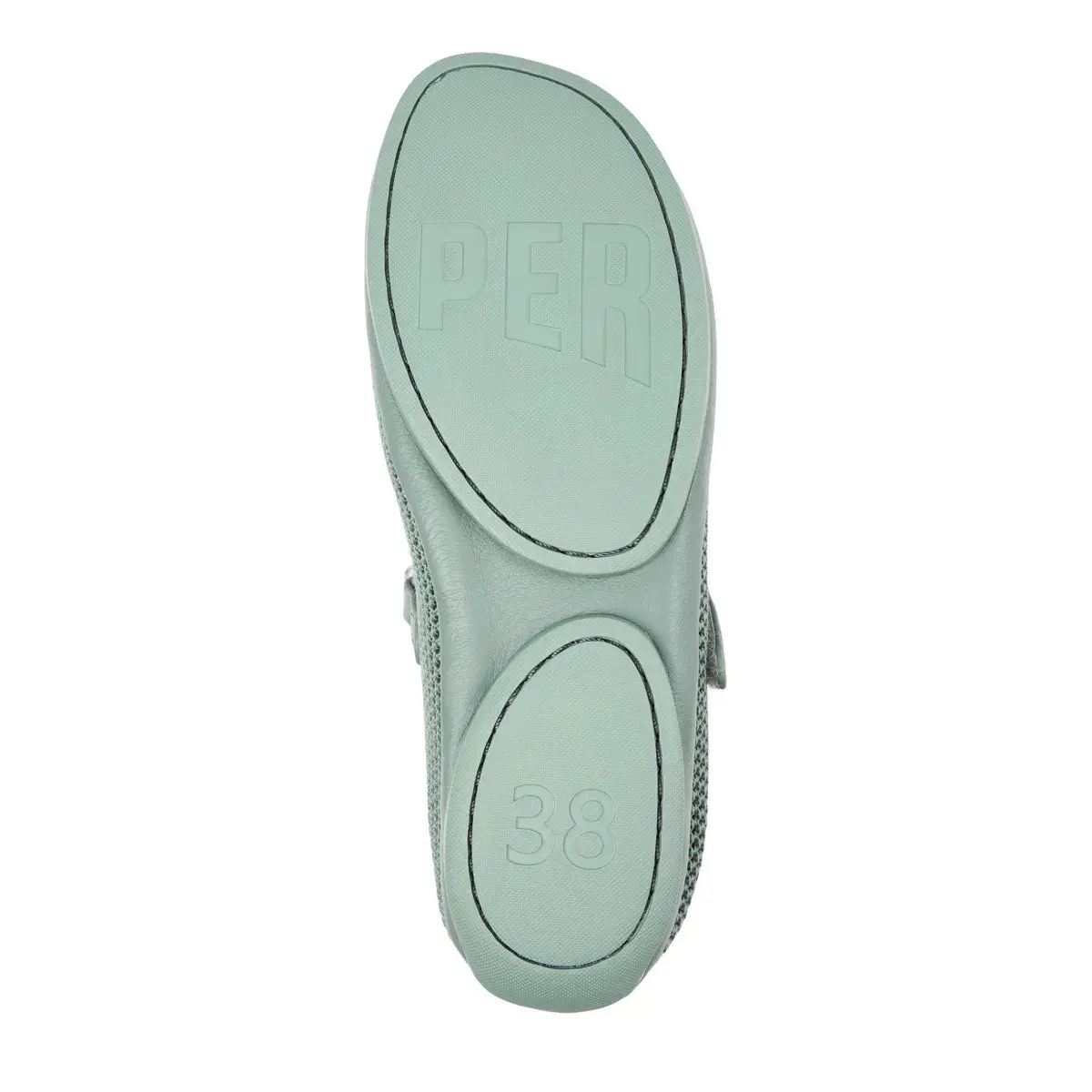 Mintgrüne Mesh Mary Jane Ballerinas