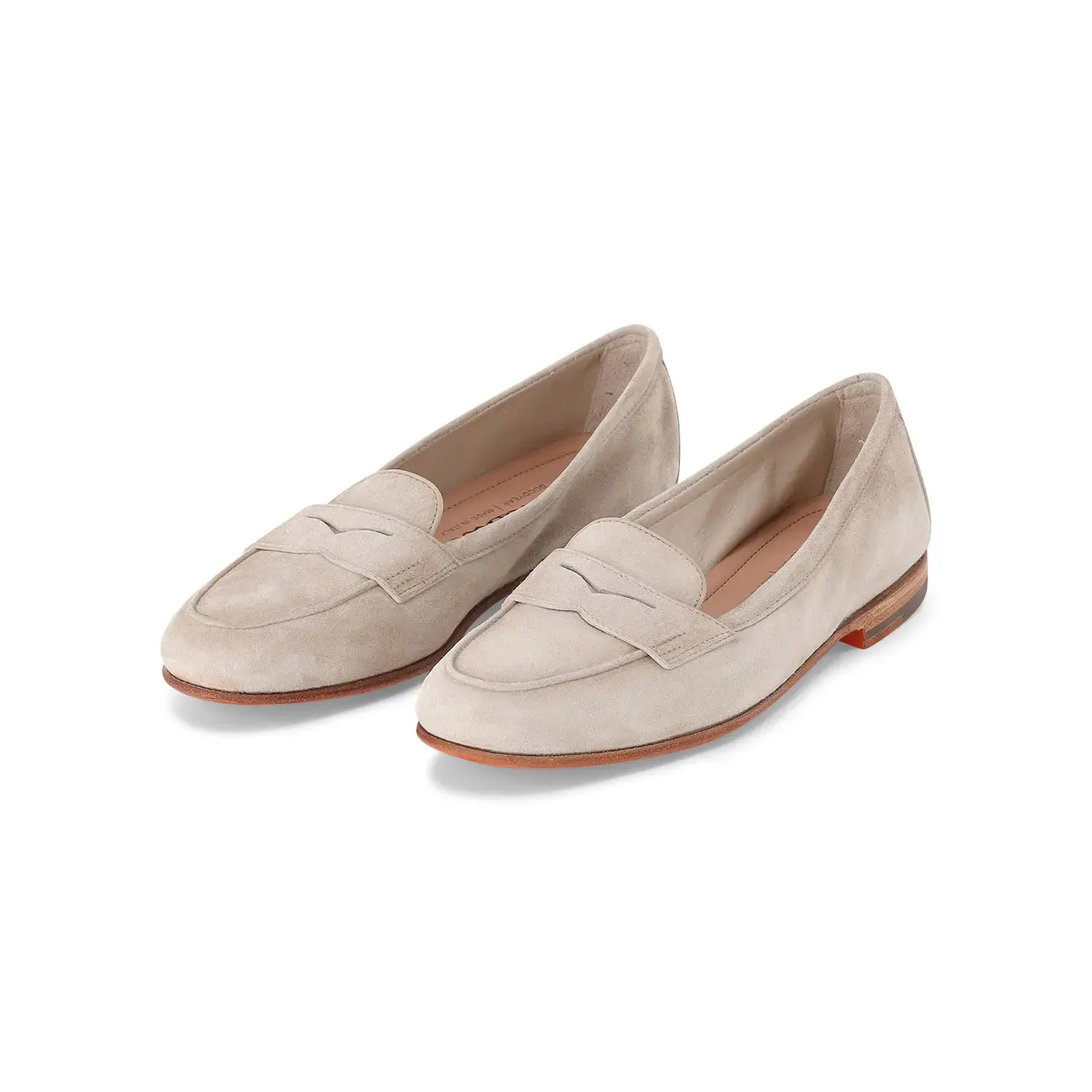 Wildleder-Penny Loafers mit Goodyear-Rahmen