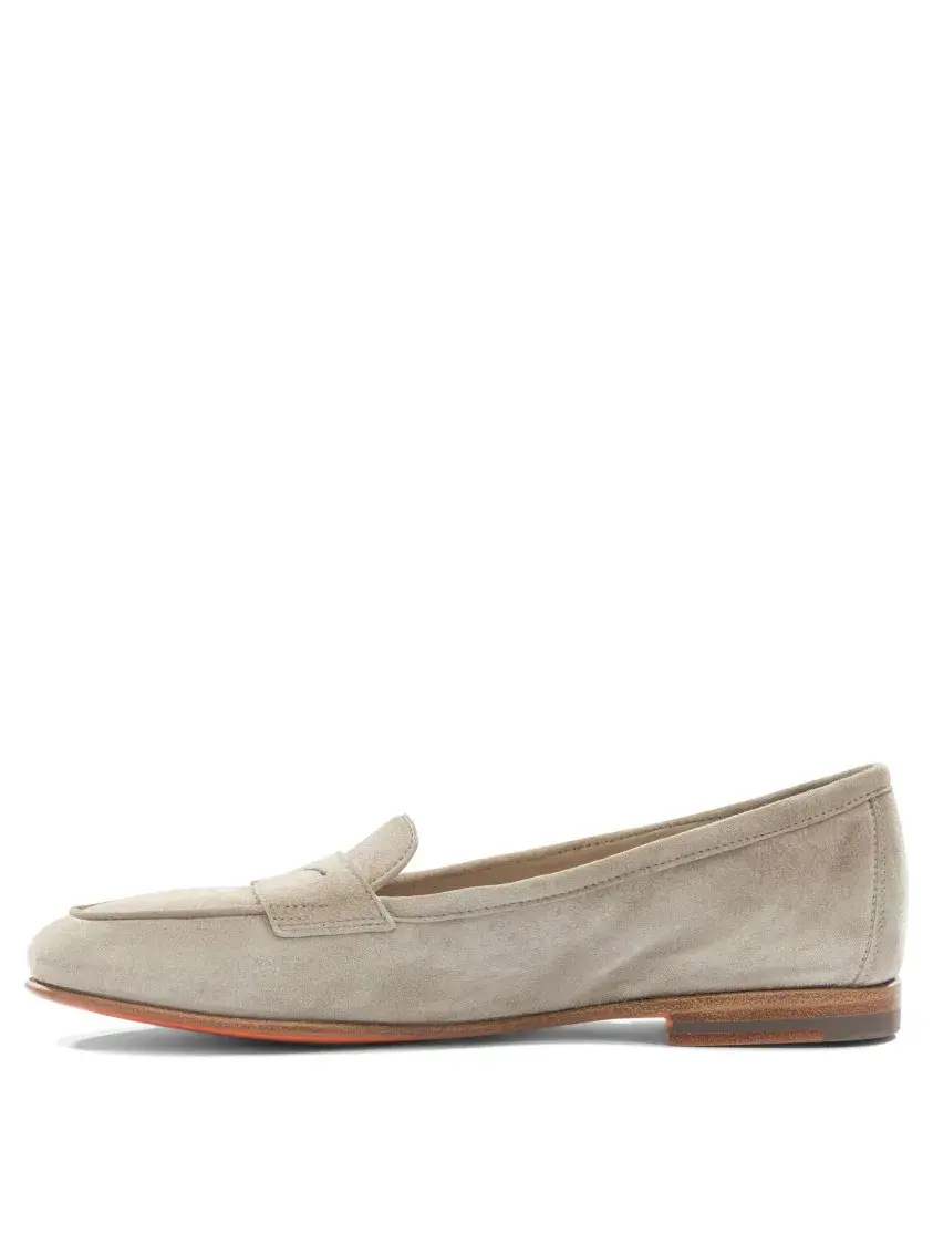 Wildleder-Penny Loafers mit Goodyear-Rahmen