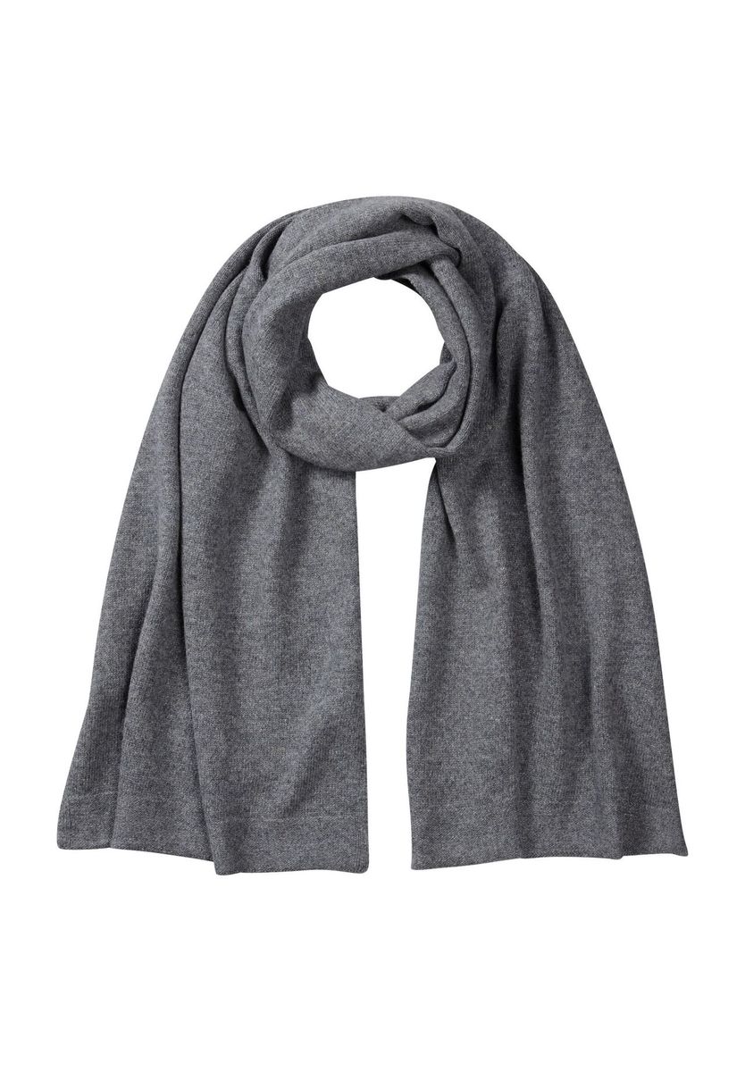 GALERIA Cashmere-Schal, 40x180 cm, Rippe, für Damen, grau, OneSize