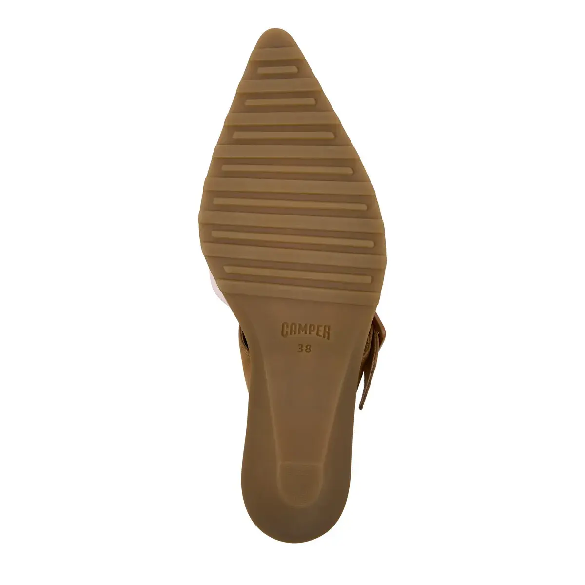 Spitz zulaufender Leder-Mule mit Schnalle