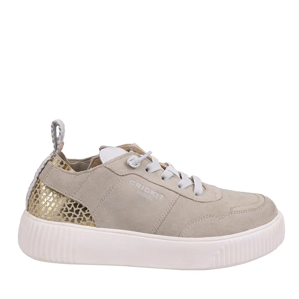 Beiger Wildleder Low-Top Sneaker