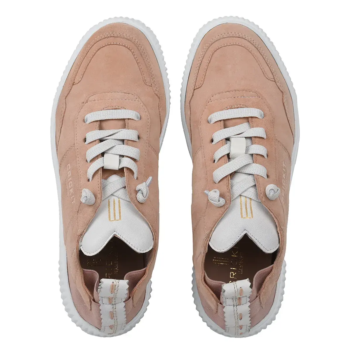 Niedrige Plateau-Sneakers aus Wildleder