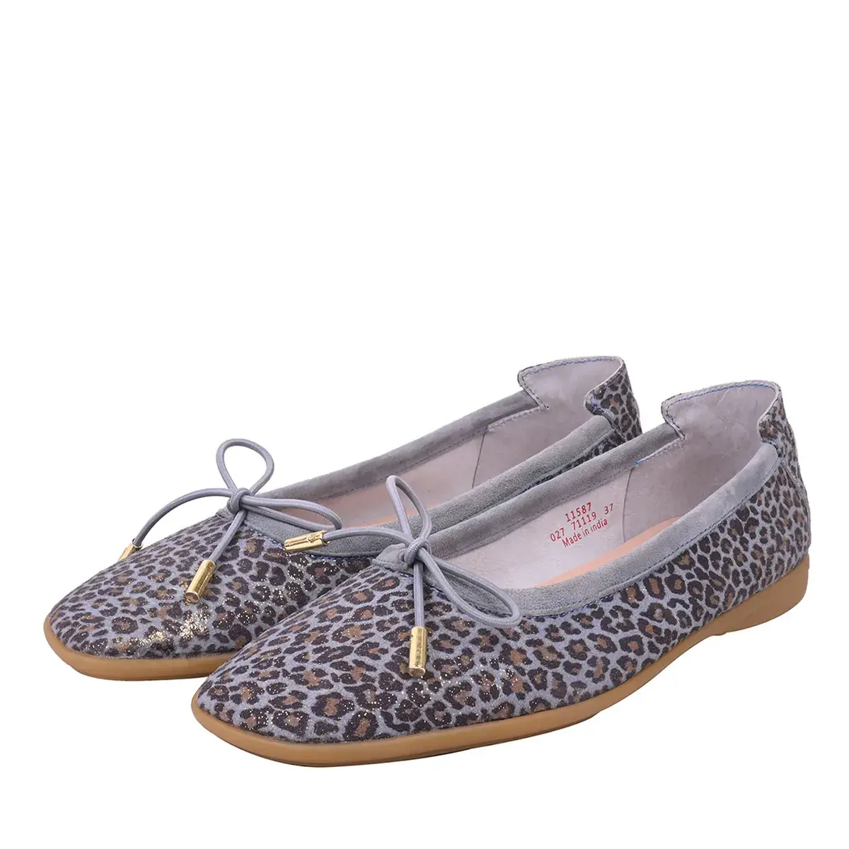 Ballerinas mit Leopardenmuster und Schleife