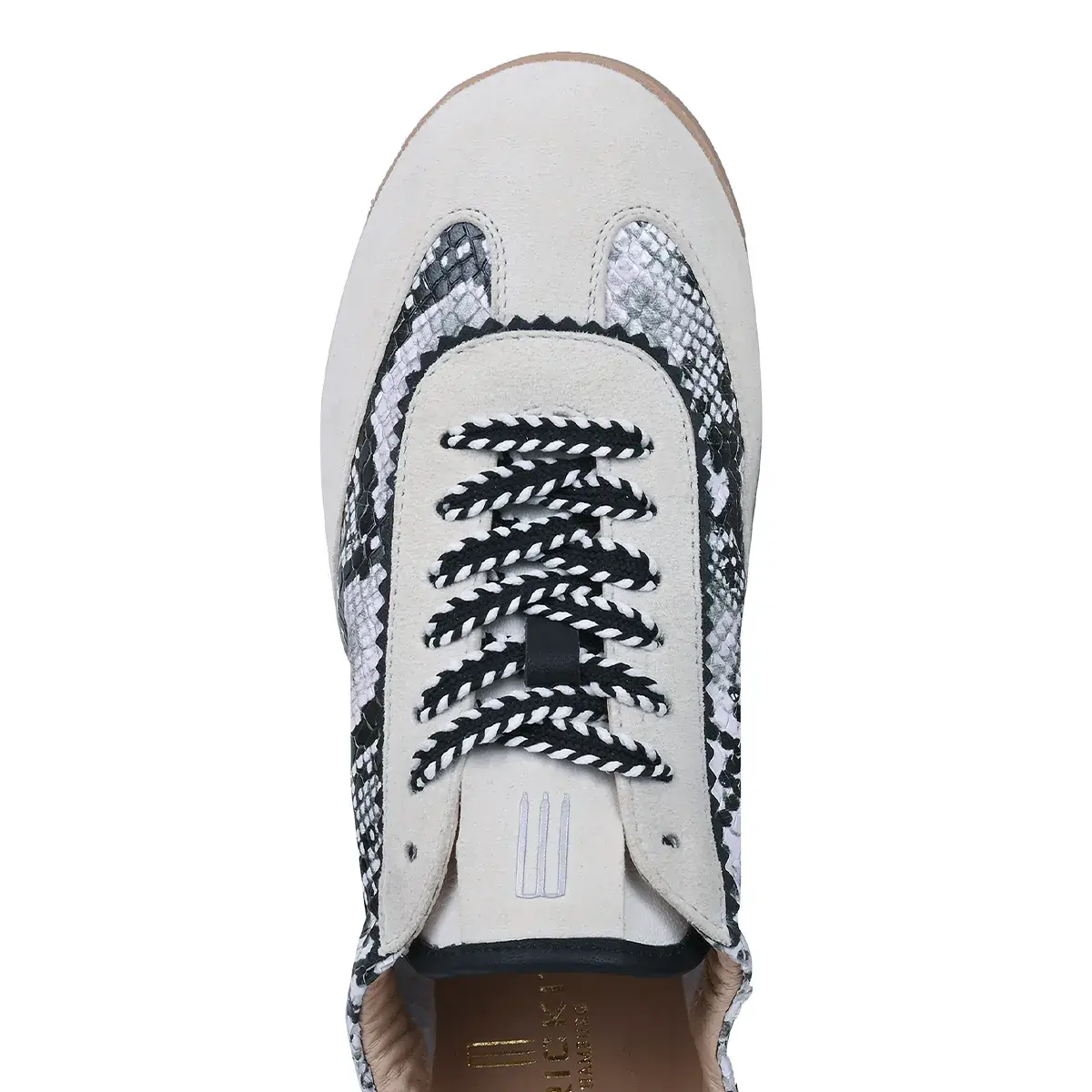 Retro-inspirierter Low-Top Sneaker mit Schlangenmuster