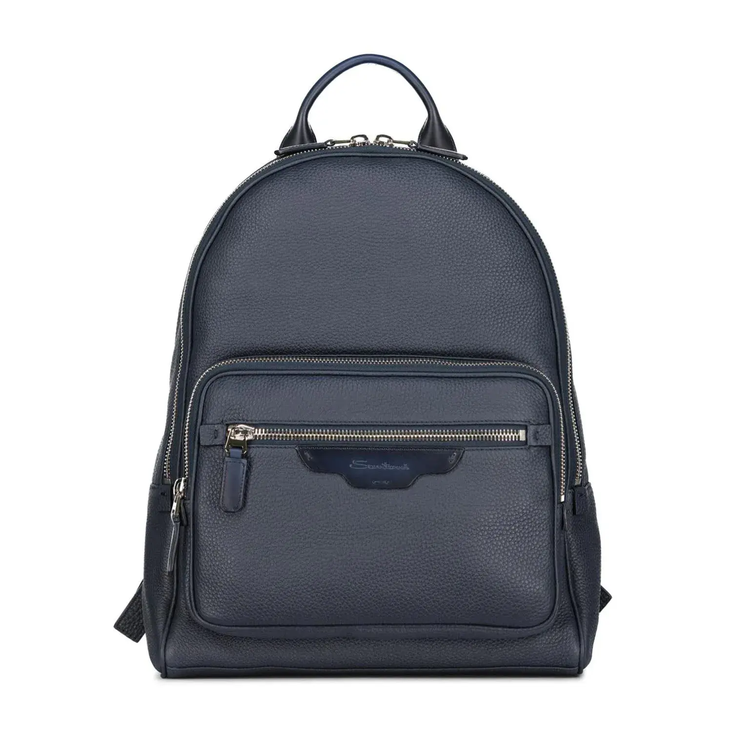 Lederrucksack mit Außentasche