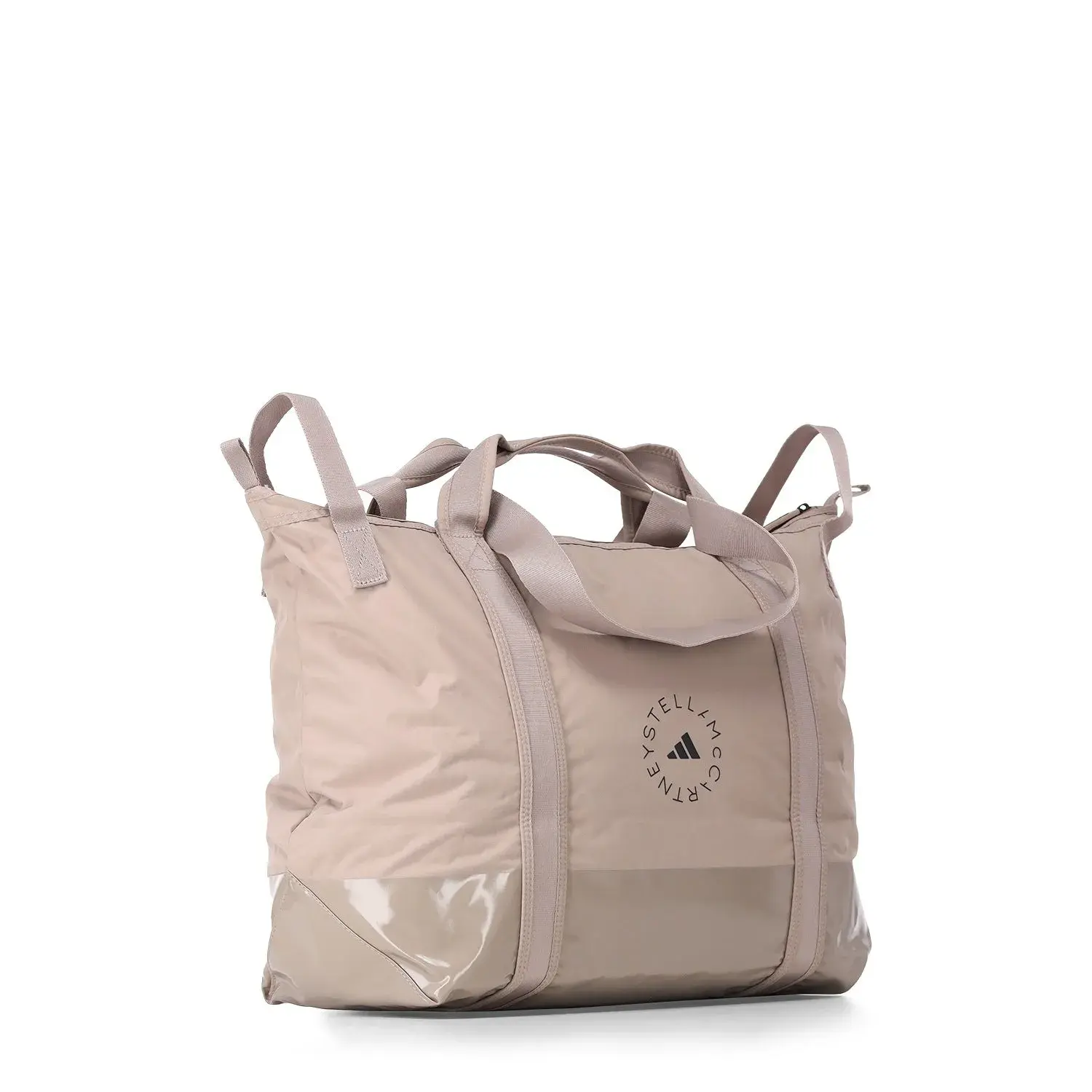 Geräumige beige Tragetasche mit Logo-Print