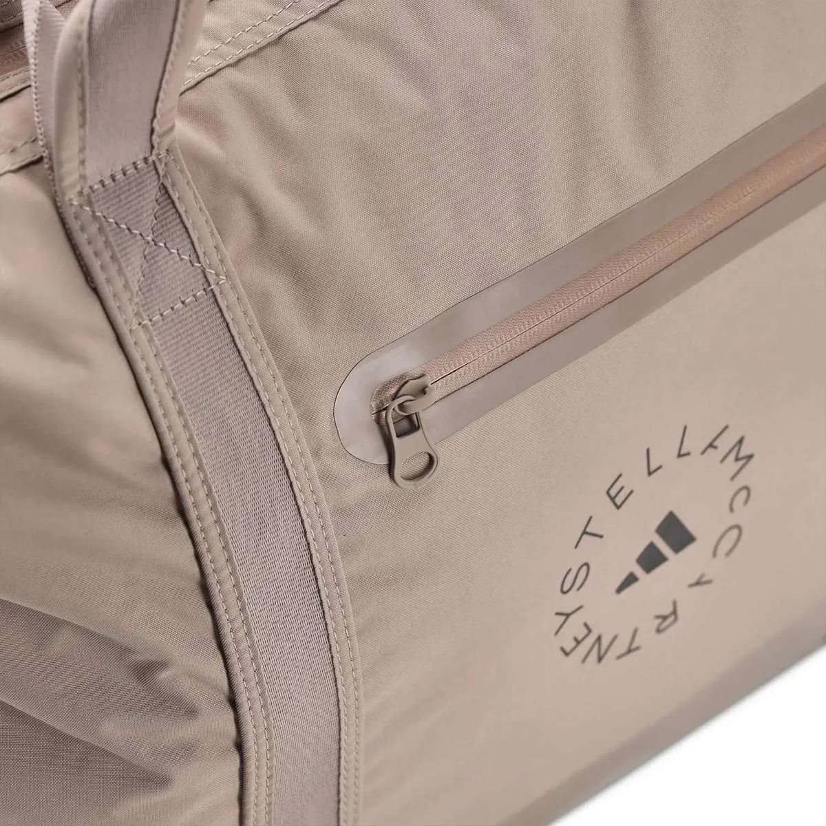 Geräumige beige Tragetasche mit Logo-Print
