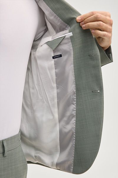 Baukasten-Sakko Dallas Grünmeliert Blazer Zwei-Knopf Wollmischung