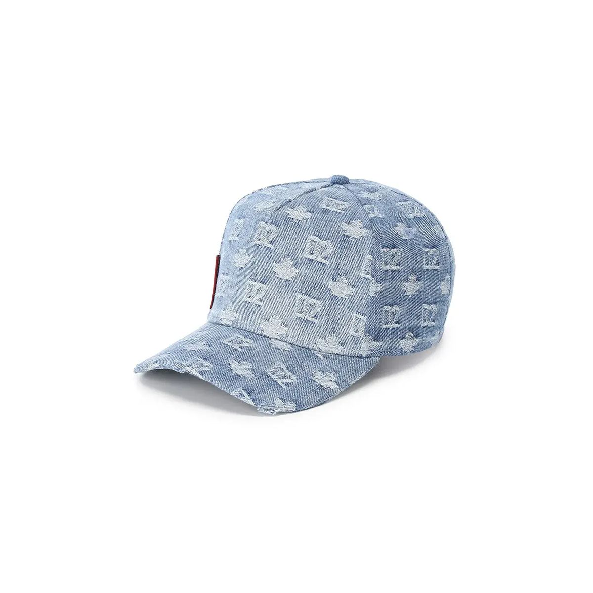 Baseballkappe aus Denim mit Logo-Print