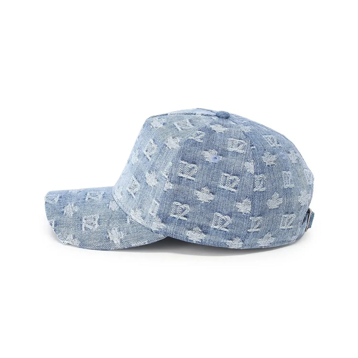 Baseballkappe aus Denim mit Logo-Print
