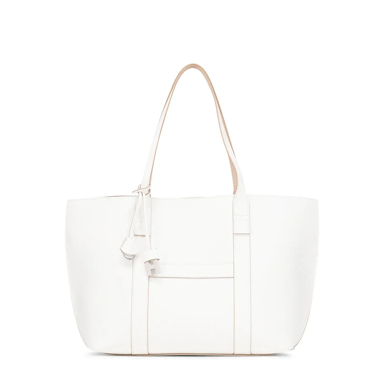 Minimalistische Leder Tote Bag mit Pochette