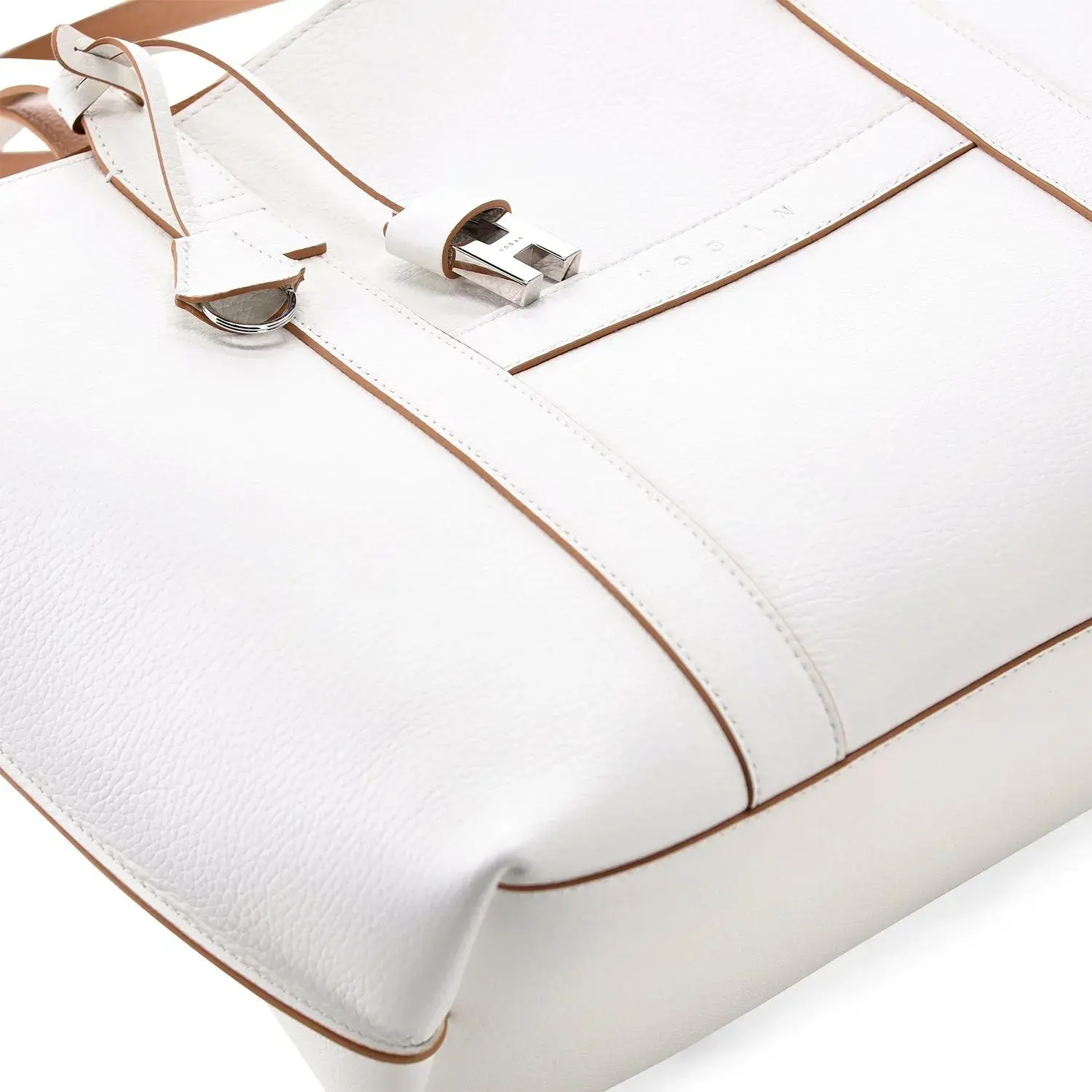 Minimalistische Leder Tote Bag mit Pochette