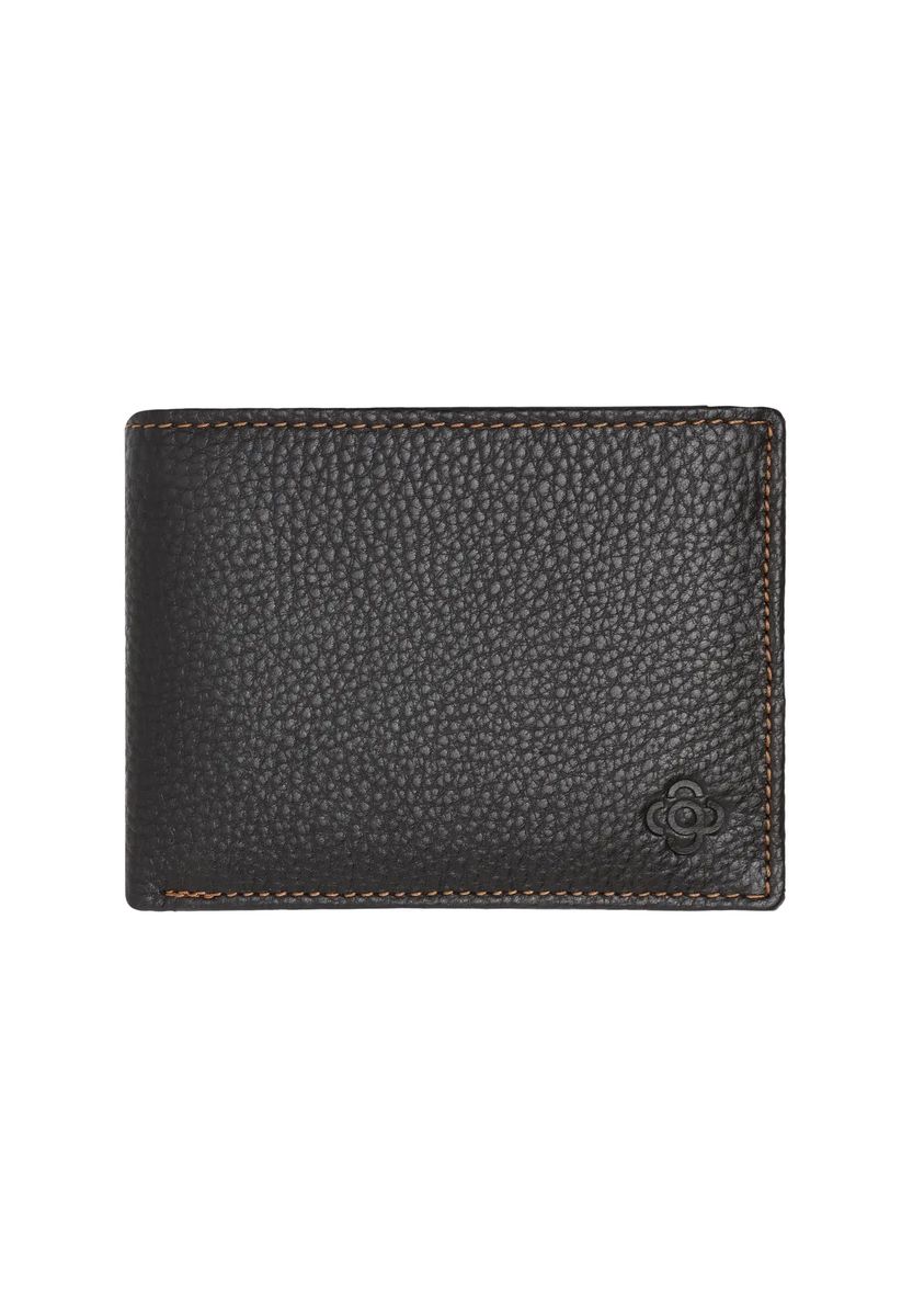 Klassische Bifold-Geldbörse aus genarbtem Leder
