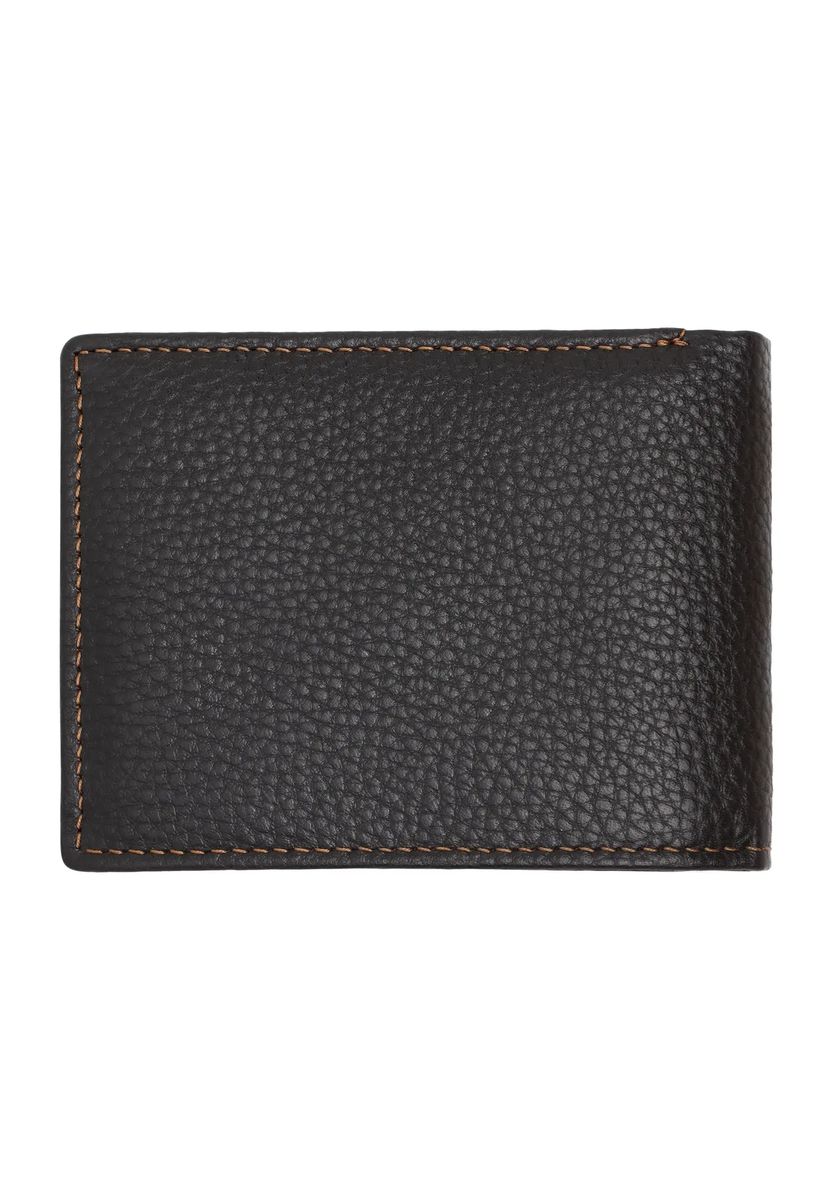 Klassische Bifold-Geldbörse aus genarbtem Leder