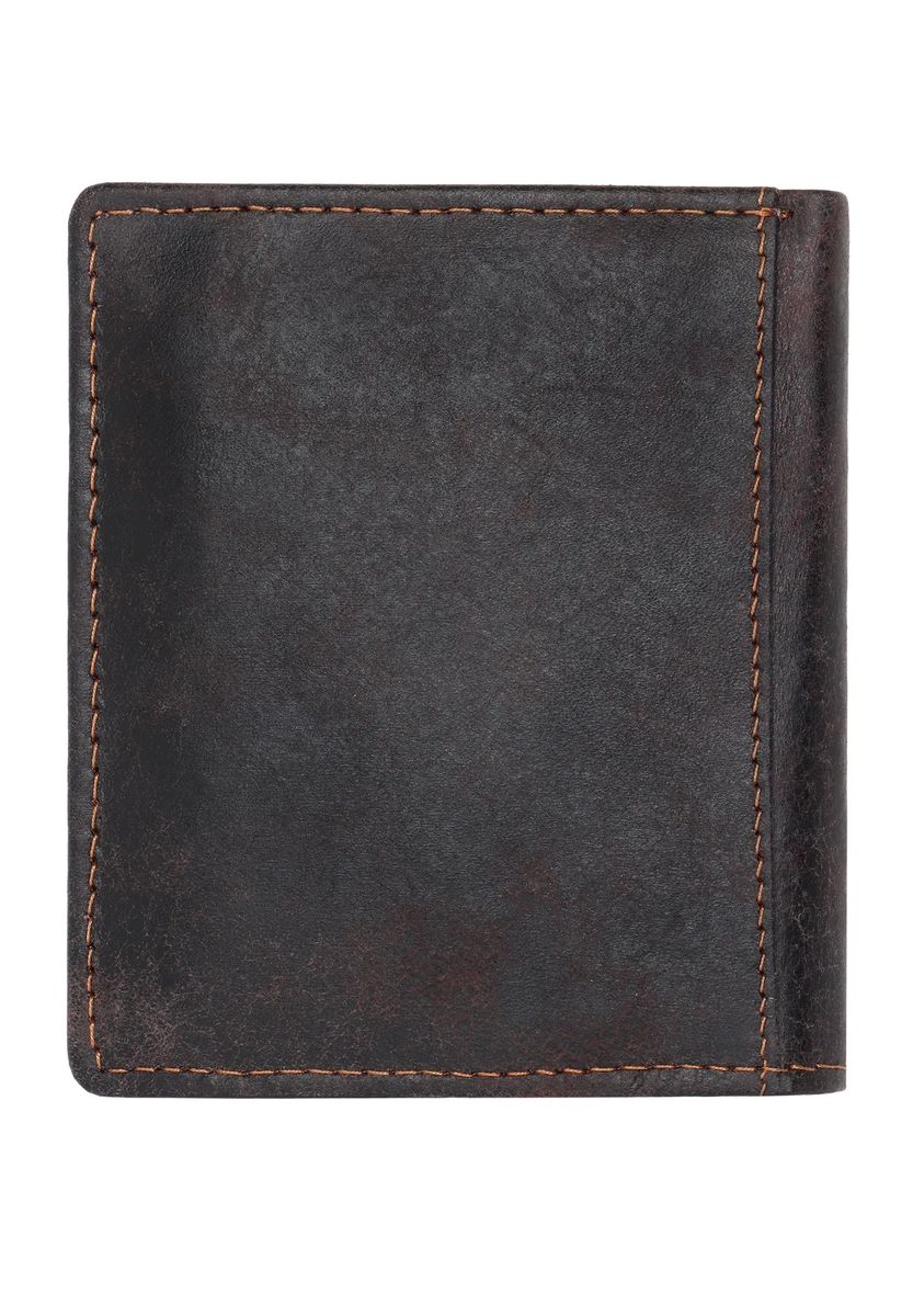 Klassische Bifold-Geldbörse aus genarbtem Leder