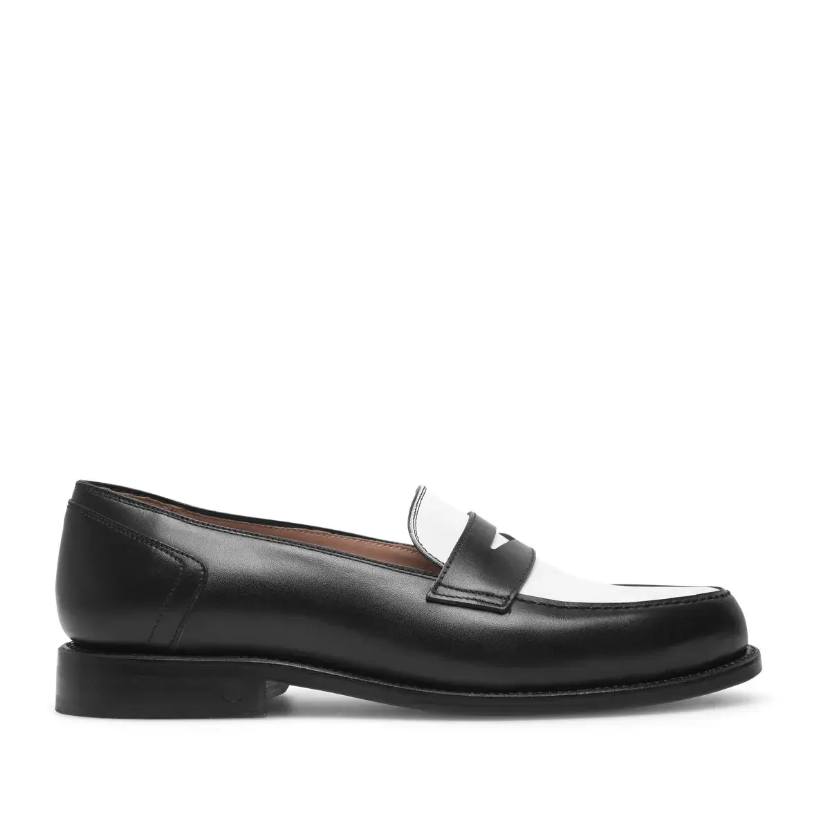 Zweifarbiger Penny Loafer aus Leder