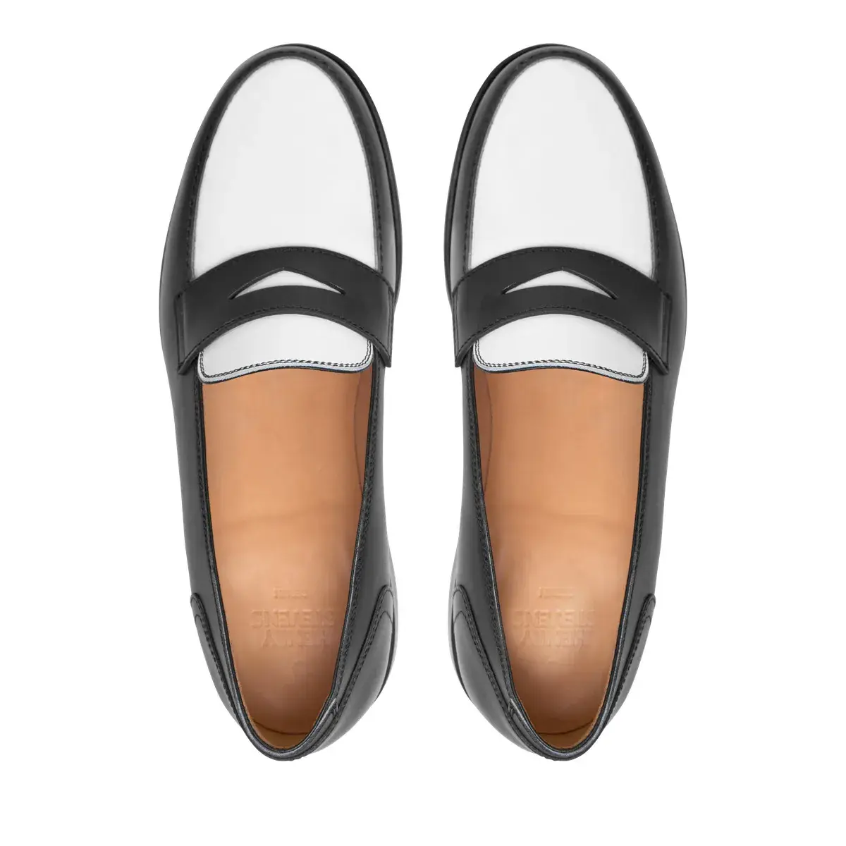 Zweifarbiger Penny Loafer aus Leder