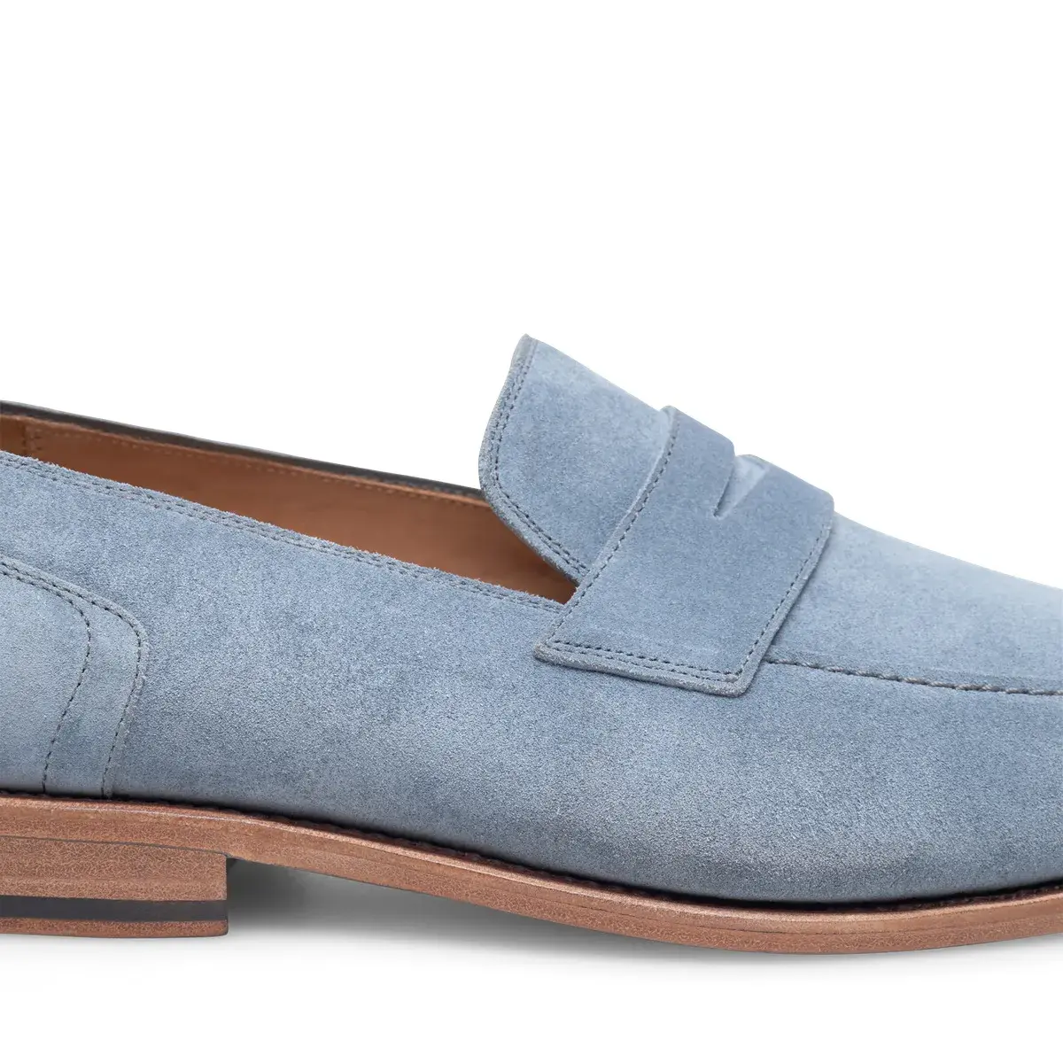 Blaue Wildleder Penny Loafer