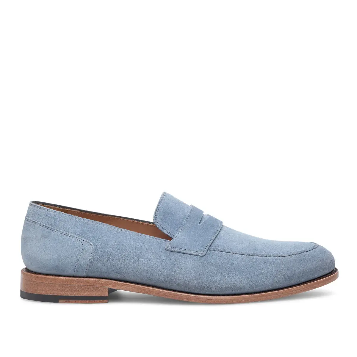 Blaue Wildleder Penny Loafer