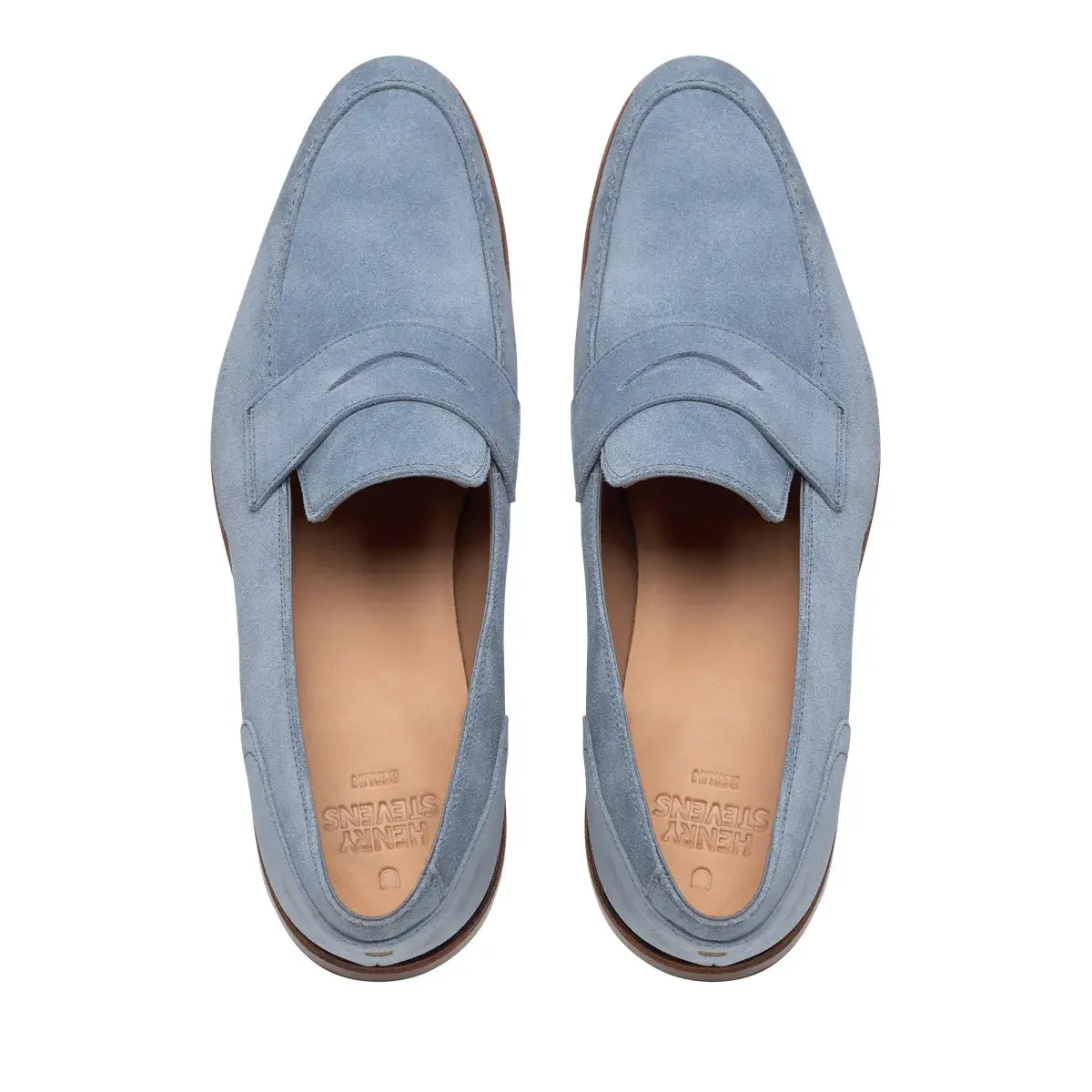 Blaue Wildleder Penny Loafer