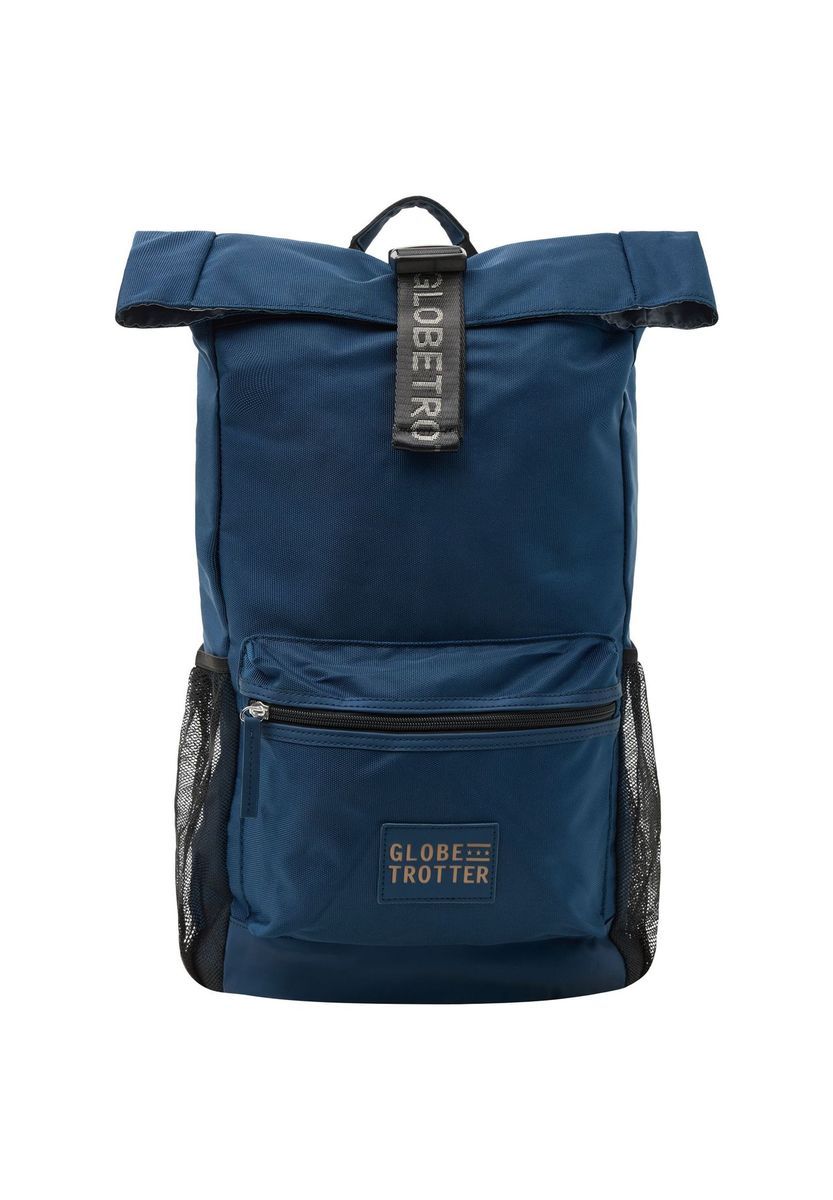 Blauer Rolltop-Rucksack mit Laptopfach