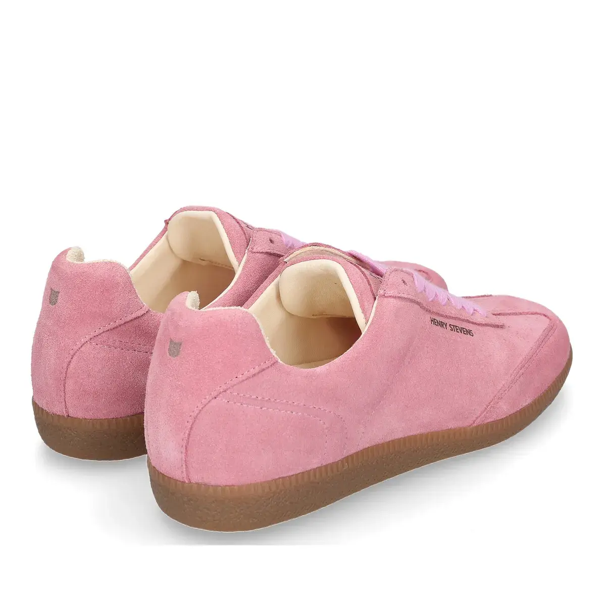 Pinkfarbener Low-Top-Sneaker aus Wildleder
