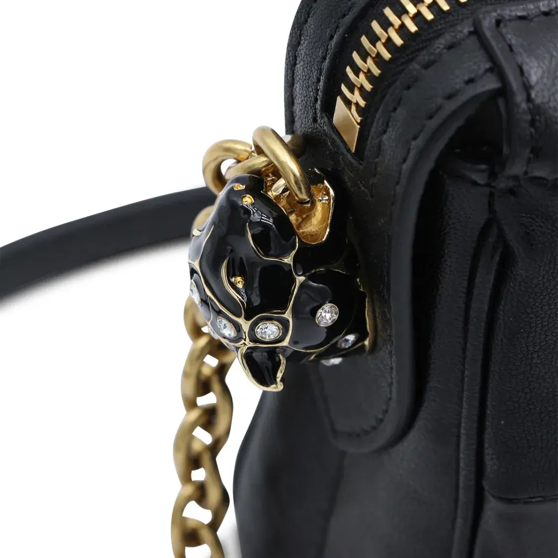 Chevron Gesteppte Leder-Tasche mit Kette