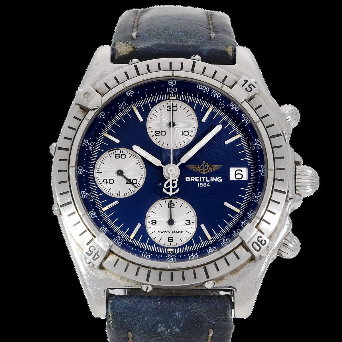 Chronomat Automatikuhr mit blauem Zifferblatt