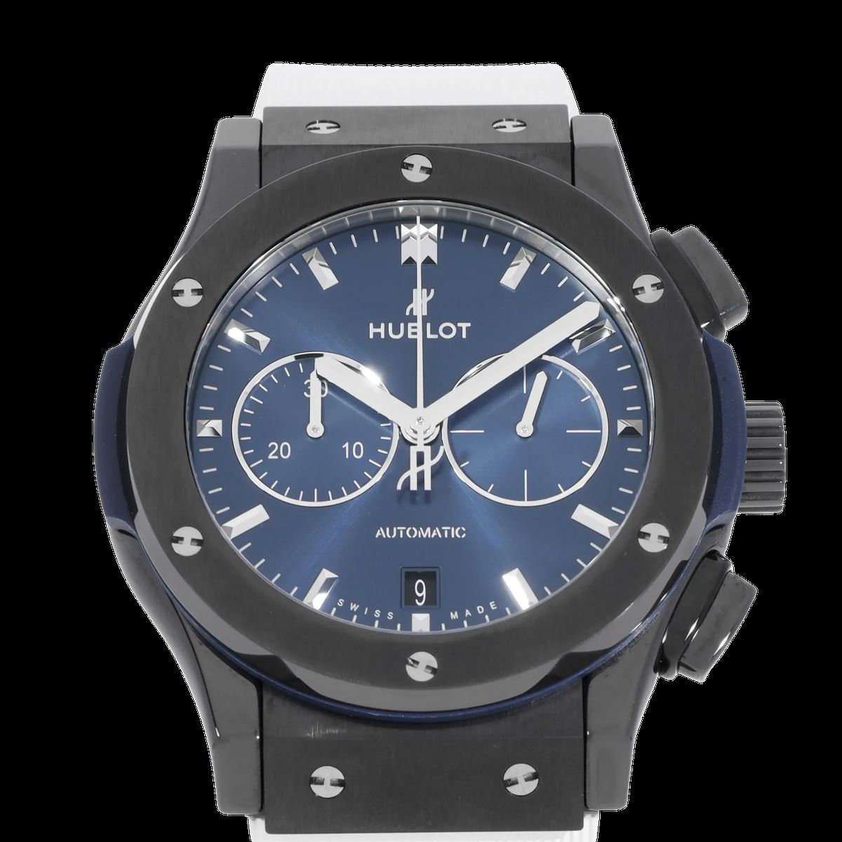 Chronograph Uhr mit blauem Zifferblatt