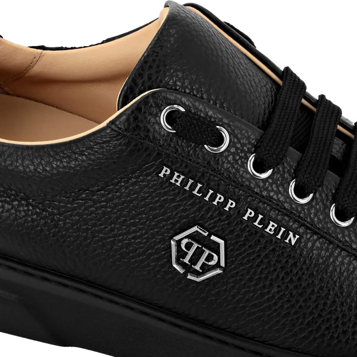 Leder-Lo-Top-Sneaker Hexagon für Damen