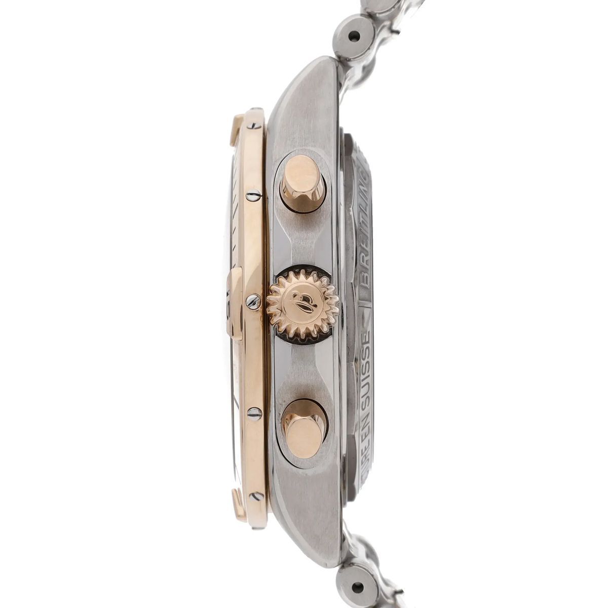 Chronomat graues Zifferblatt Zweifarbige Uhr
