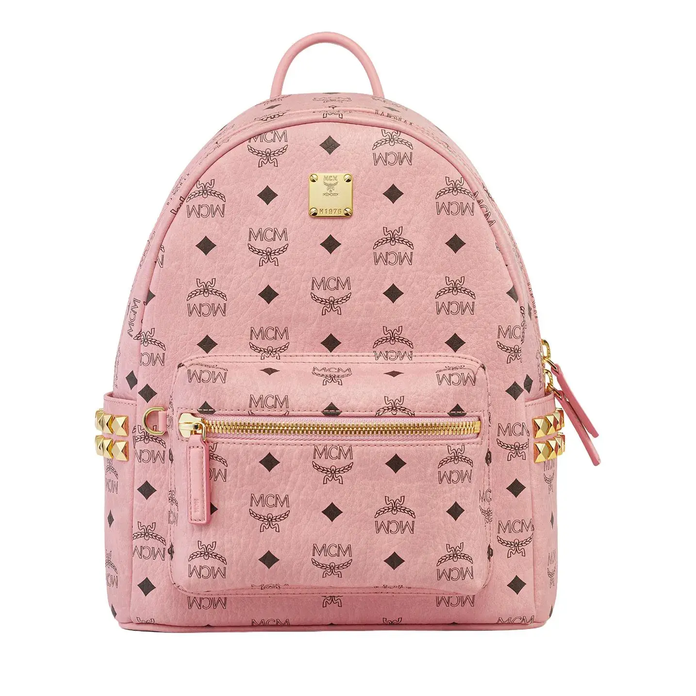 Rucksack mit Monogramm und Nieten