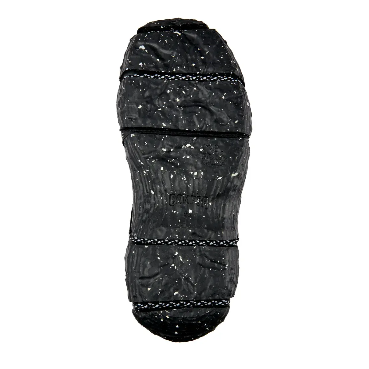 Moderne schwarze Strick-Sneakers aus Recyclingmaterial