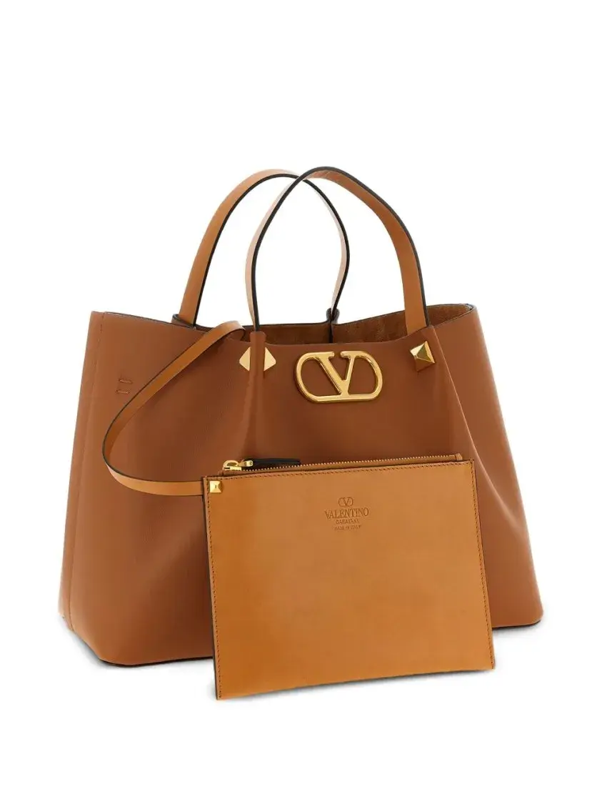 Elegante strukturierte Leder-Tragetasche