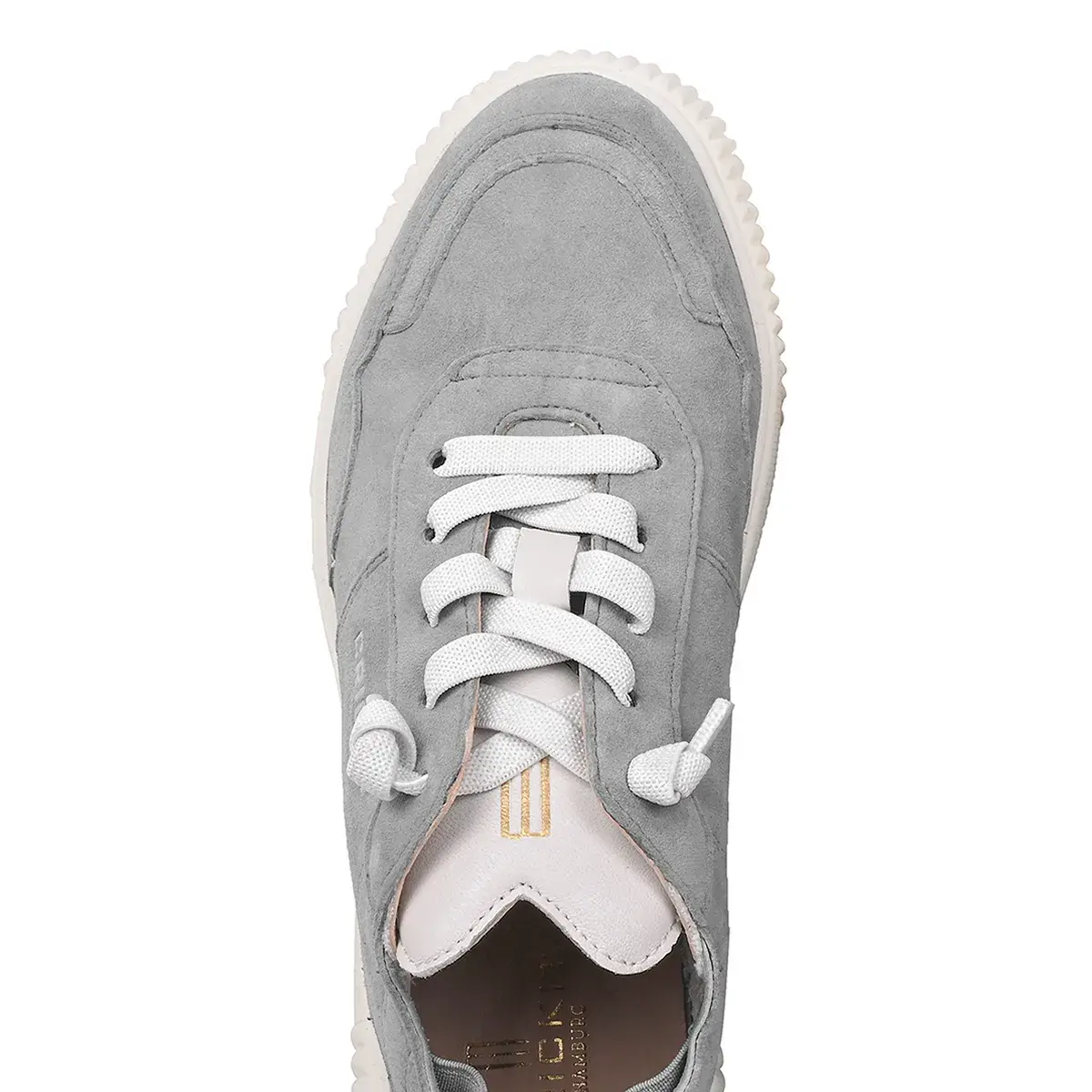 Graue Wildleder-Sneakers