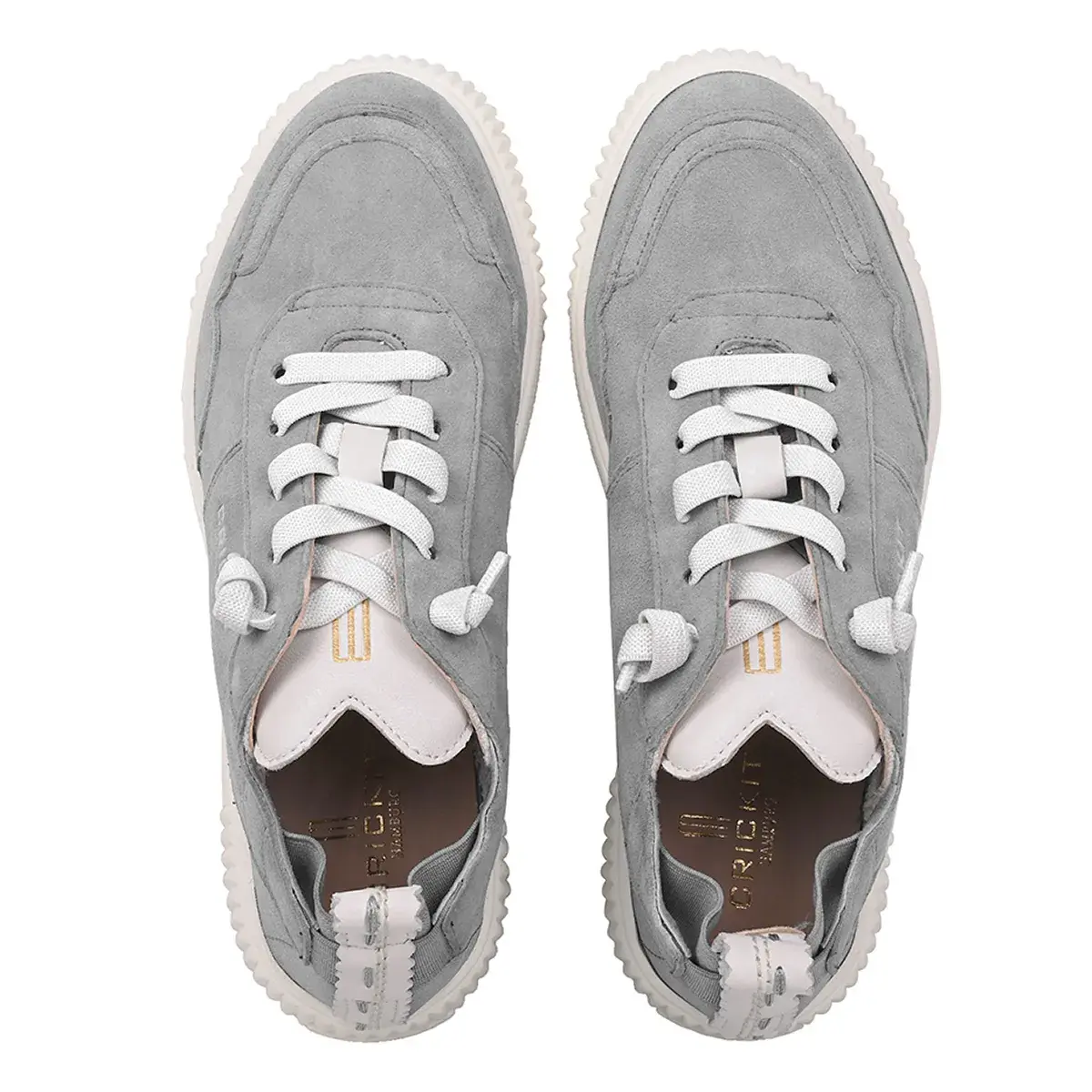 Graue Wildleder-Sneakers