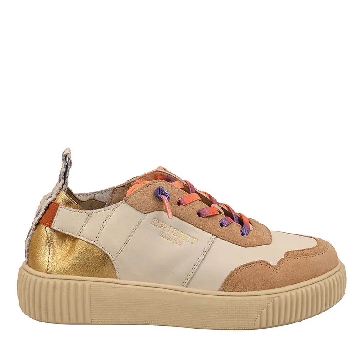 Low-Top Leder- und Wildleder-Sneaker