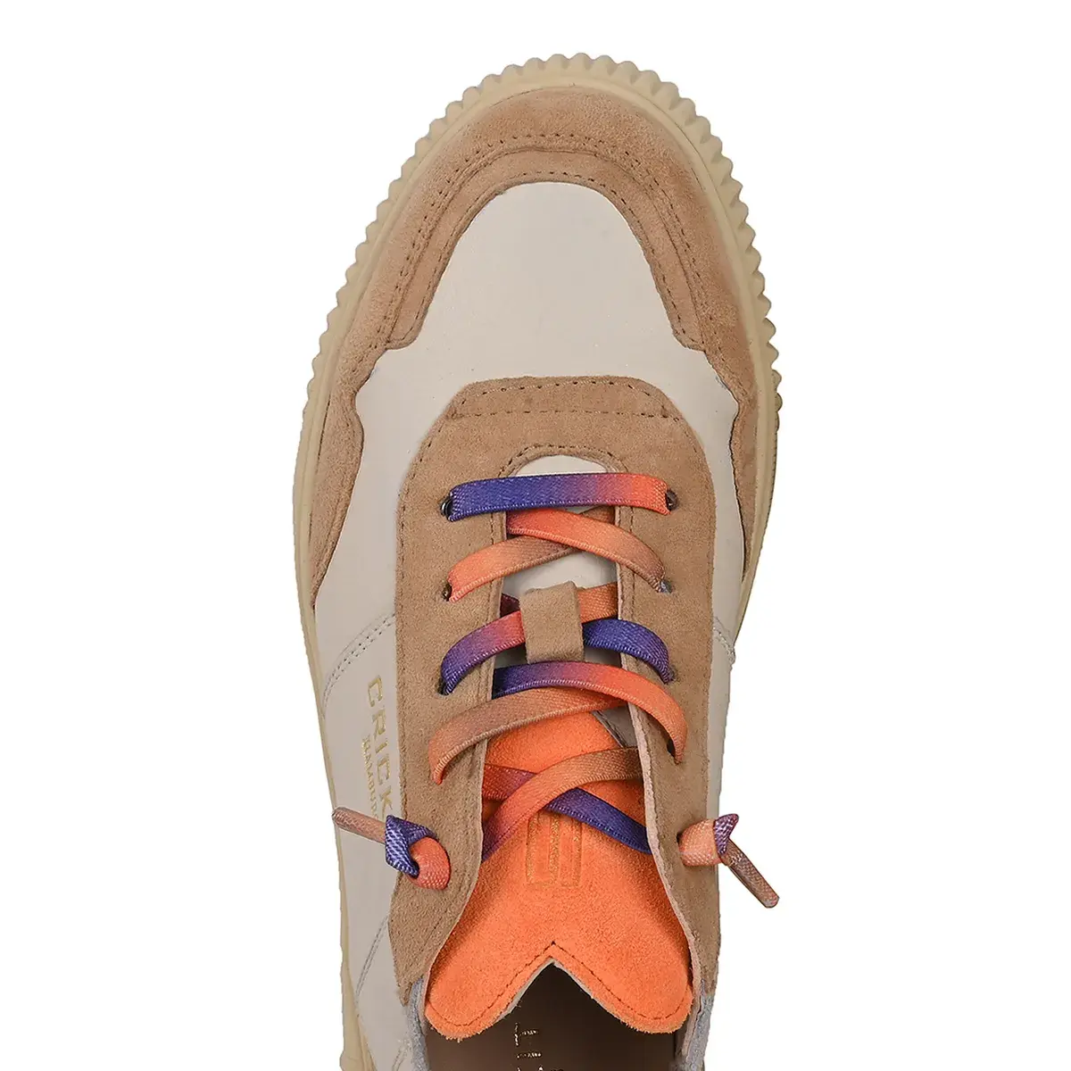 Low-Top Leder- und Wildleder-Sneaker