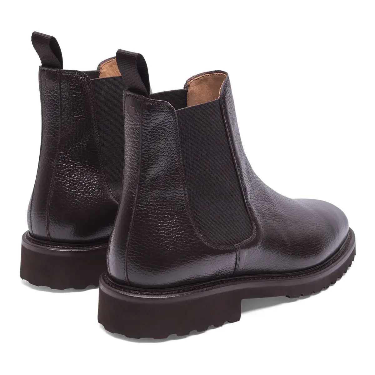 Braune Chelsea-Stiefeletten aus Leder
